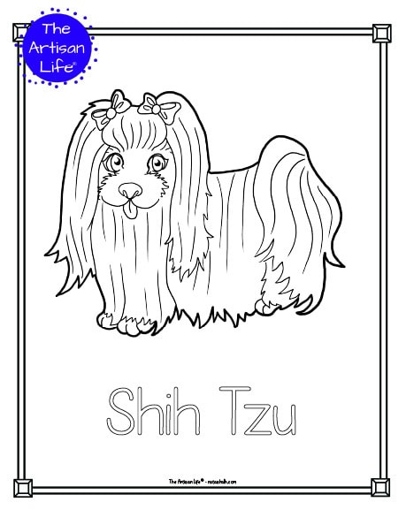Free printable dog breed coloring pages for kids