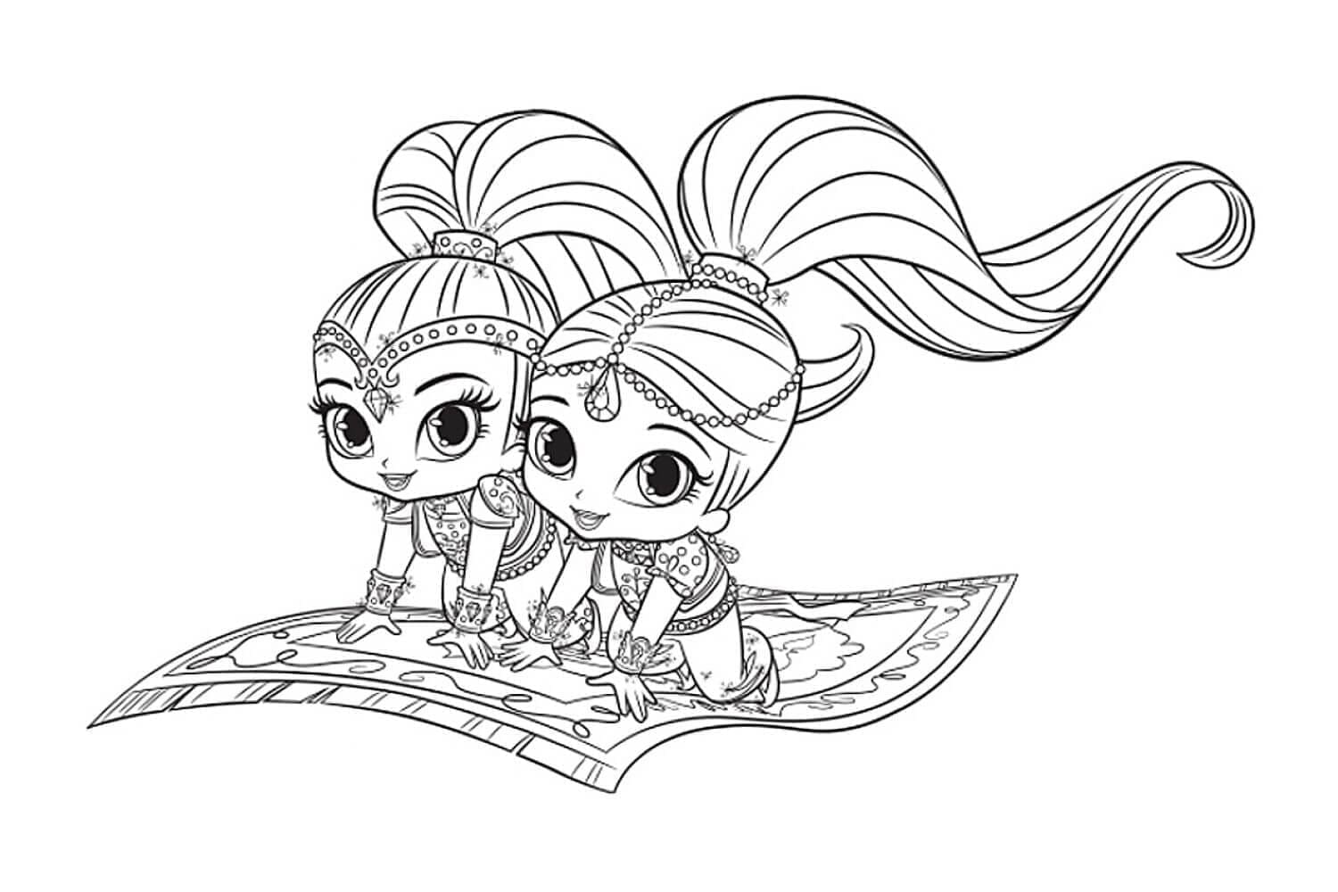Print shimmer and shine coloring page