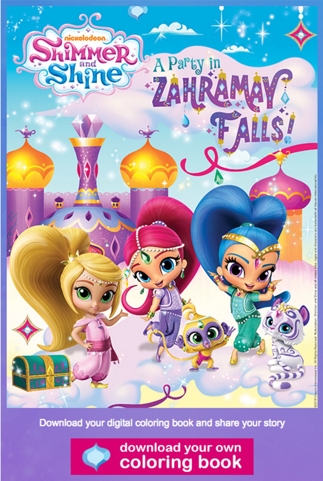 Kids activities blog on x great shimmer shine coloring book