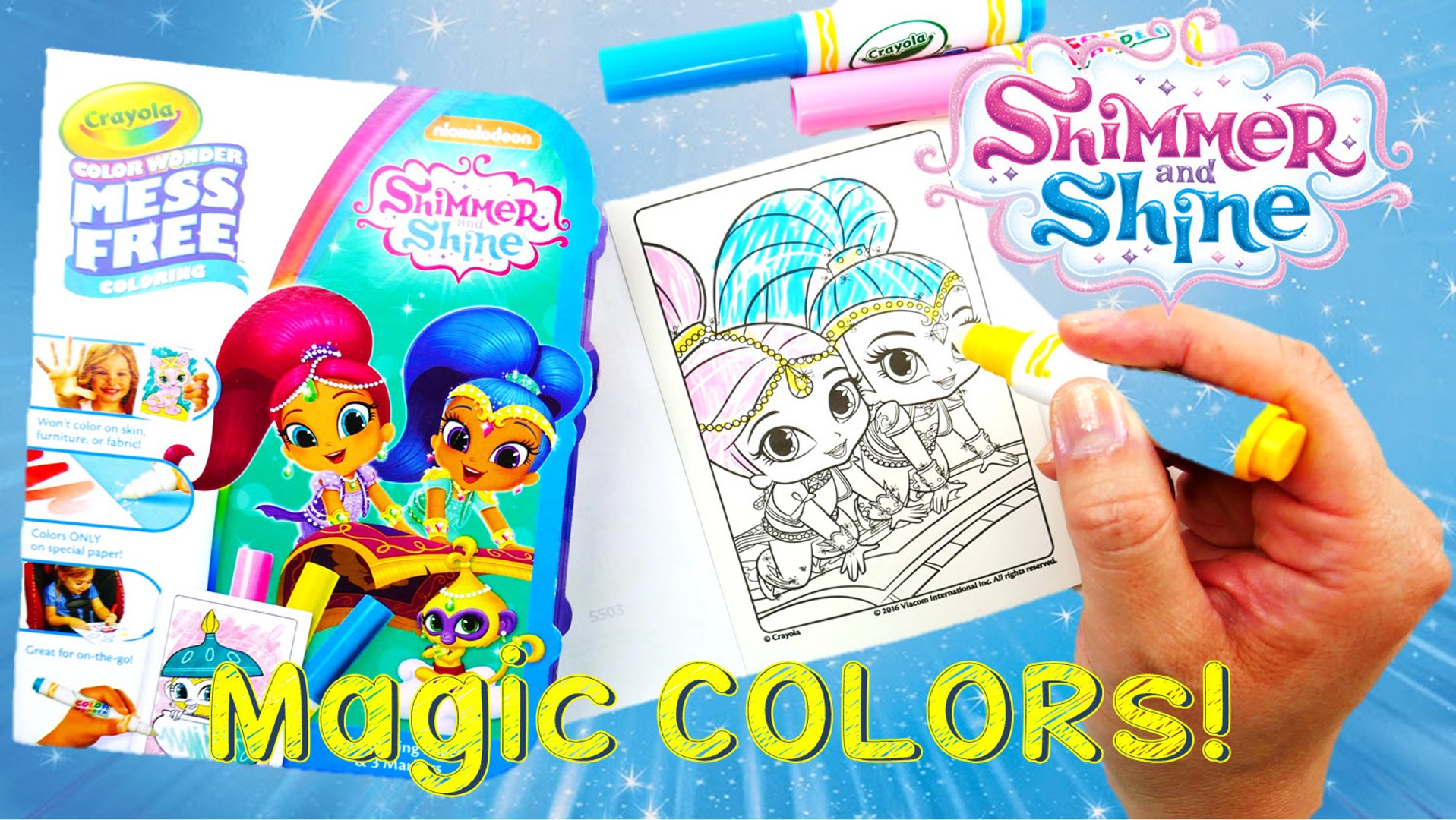 Color wonder shimmer and shine magical coloring travel set evies toy house