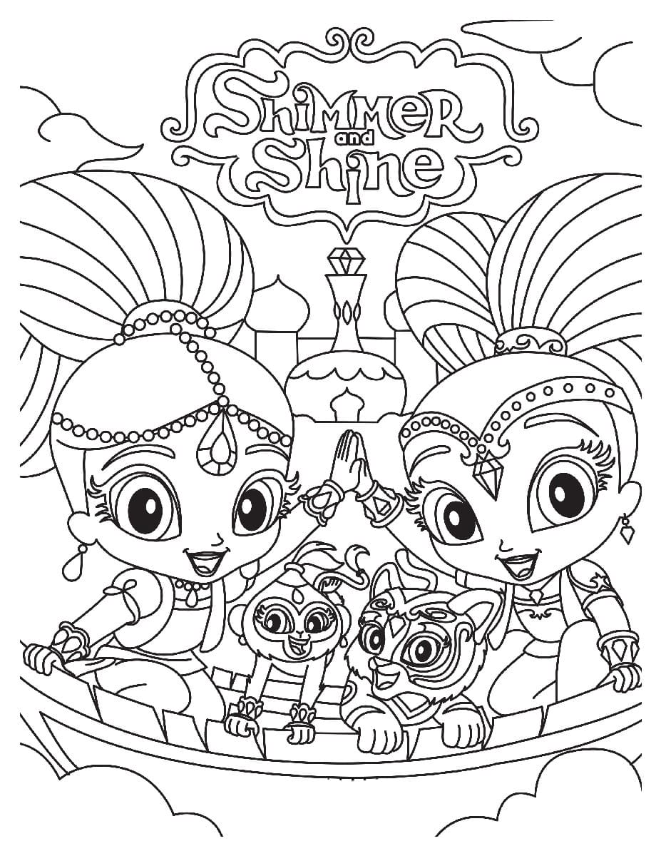 Shimmer and shine coloring pages print for free best collection
