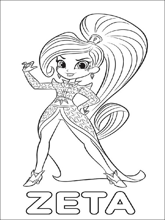 Shimmer and shine party free printable coloring pages