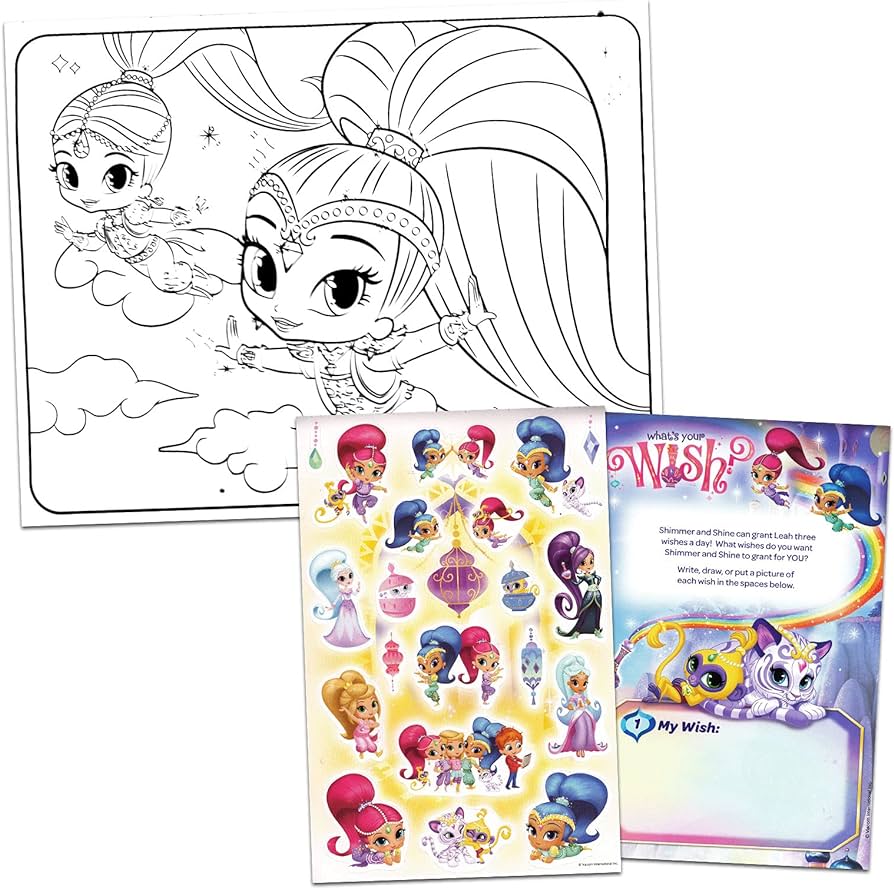 Nick shop shimmer and shine storybook lapdesk activity pack for girls pc drawing and coloring pillow pad with markers activity books and stickers shimmer shine playset arts