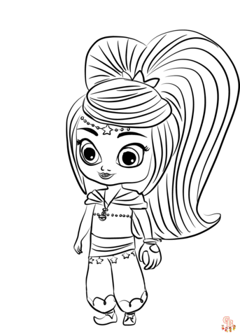 Explore the world of shimmer and shine coloring pages