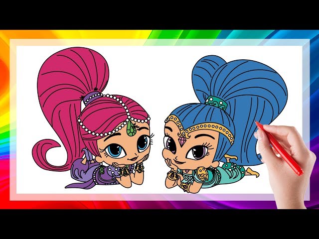 Shimmer and shine coloring pages for kids how to draw learn colors with shimmer and shine easy book