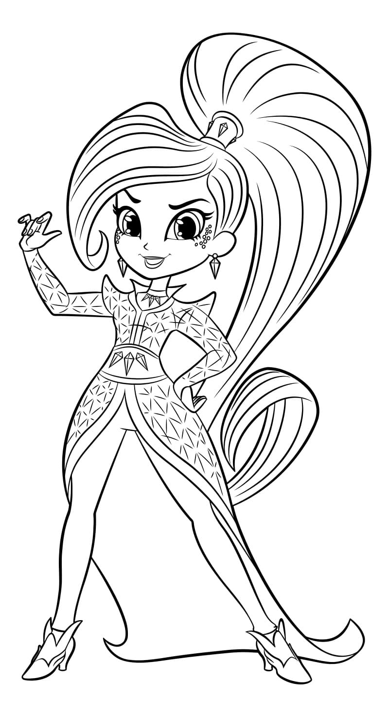 Shimmer and shine coloring pages pictures free printable