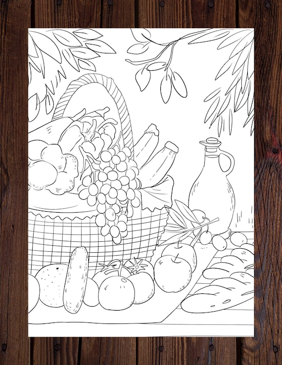 Farm fruit printable adult coloring page from manila shine coloring book pages for adults and kids coloring sheets coloring designs download now