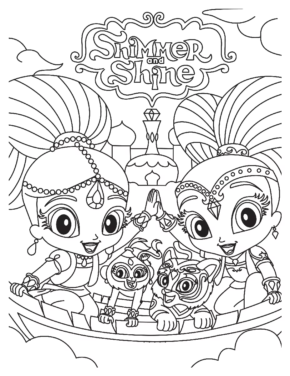 Shimmer and shine malvorlagen