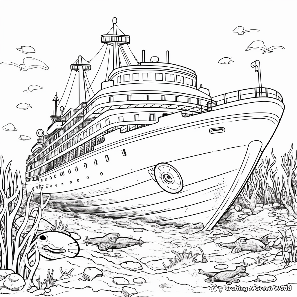 Realistic ocean coloring pages