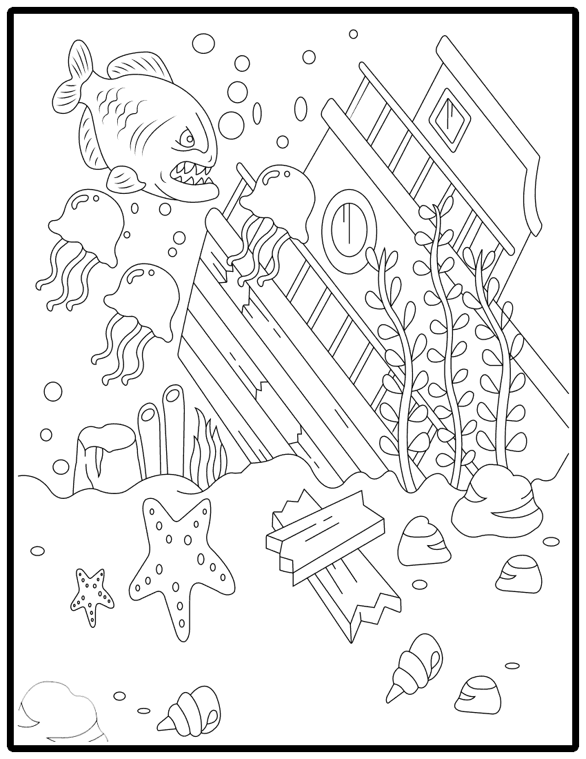 Fish coloring pages download or print pdf