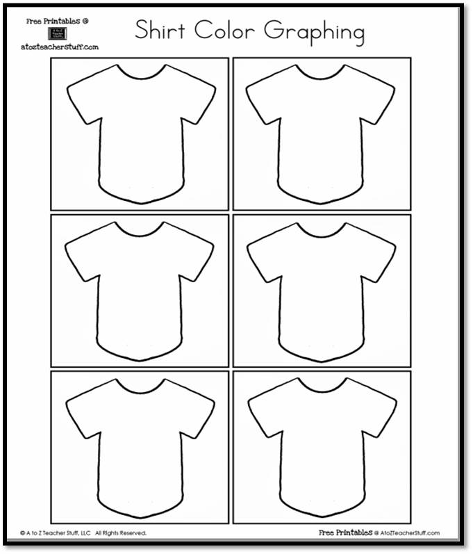 Shirt color graphing a to z teacher stuff printable pages and worksheets