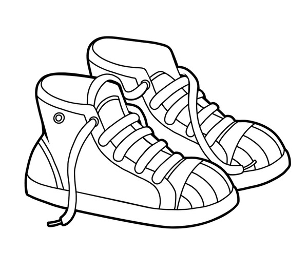 Thousand coloring page shoes royalty