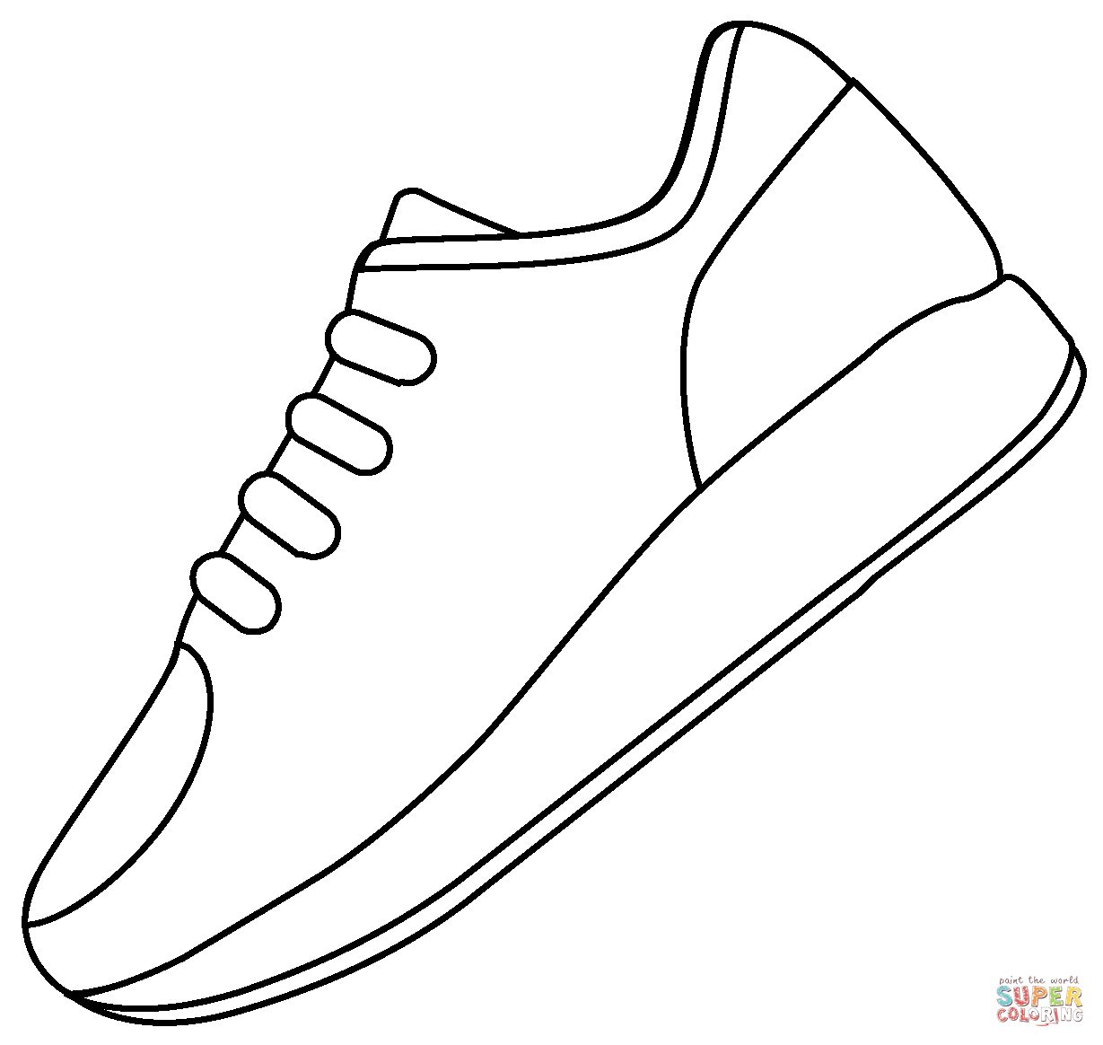 Running shoe emoji coloring page free printable coloring pages