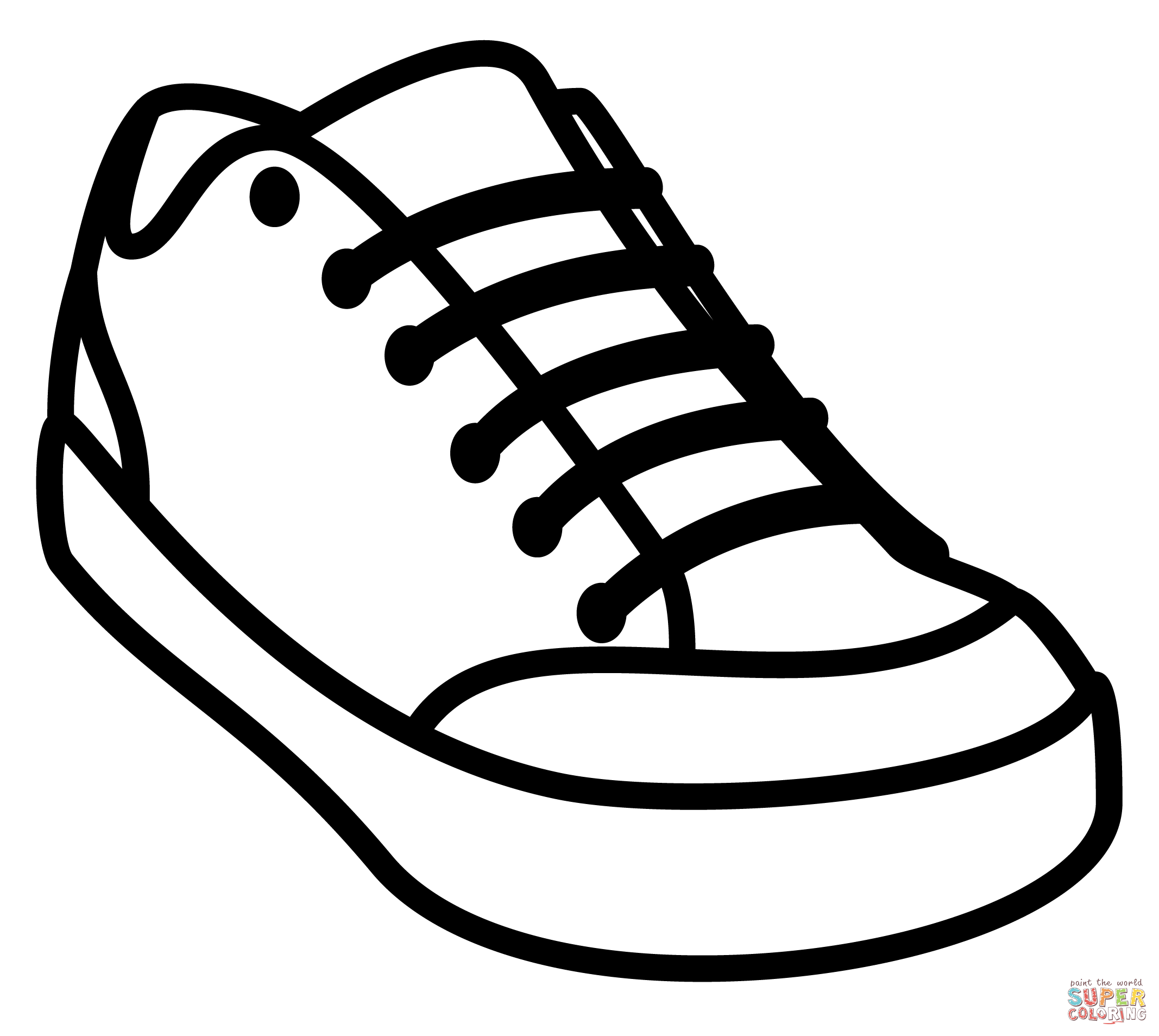 Running shoe emoji coloring page free printable coloring pages