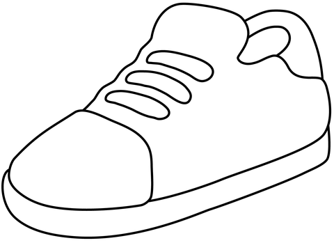 Running shoe emoji coloring page free printable coloring pages