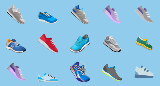 Ð running shoe emoji