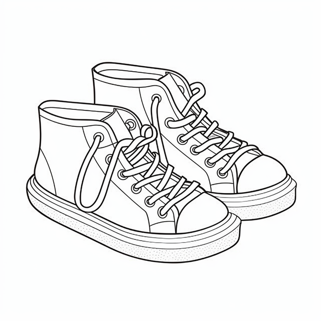 Children s sneakers coloring page outline sketch drawing vector wing drawing ring drawing color drawing png and vector with transparent background for free download