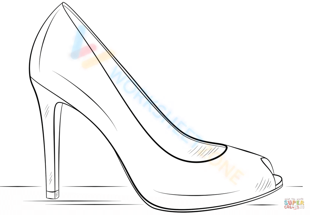 Free collection of shoe coloring pages for kids