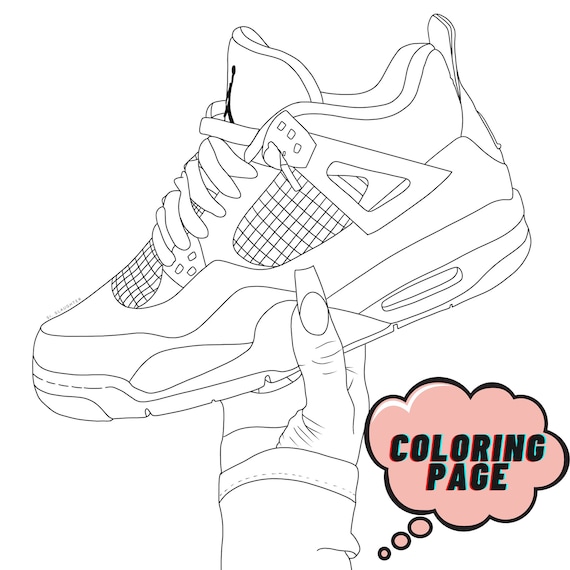 Air jordan retro coloring page