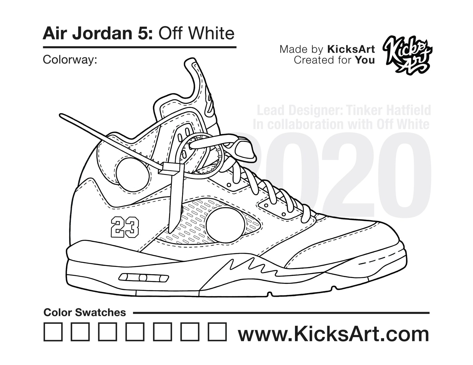 Air jordan sneaker coloring pages