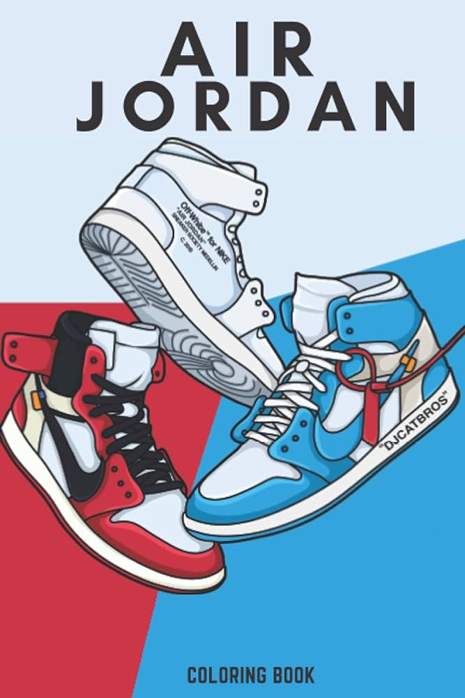 Air jordan coloring book shoes a detailed coloring book for adults and kids jordan titiz books