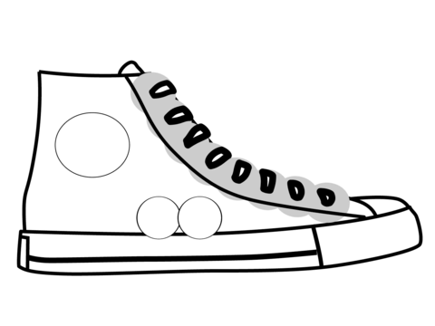 High top shoe coloring page free printable coloring pages