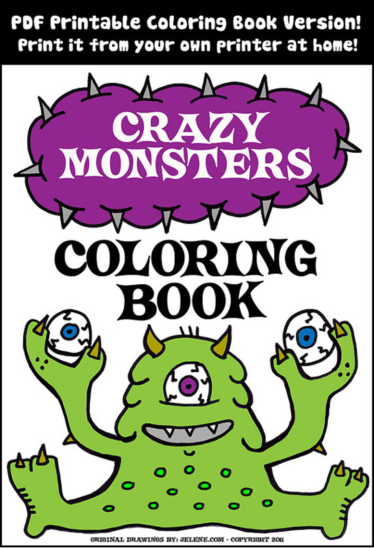 New monsters pdf printable coloring book and new shoe designs