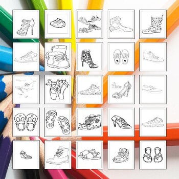 Add some color to your shoe collection with printable shoes coloring pages pdf