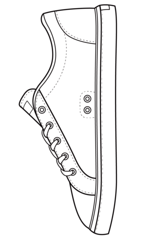 Right sneakers shoe coloring page free printable coloring pages