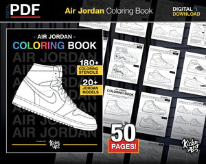 Digital pdf air jordan coloring book â created by kicksart â kicksart shop