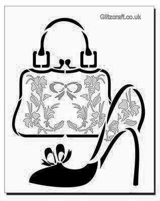 Handbag n shoe stencil xcm â