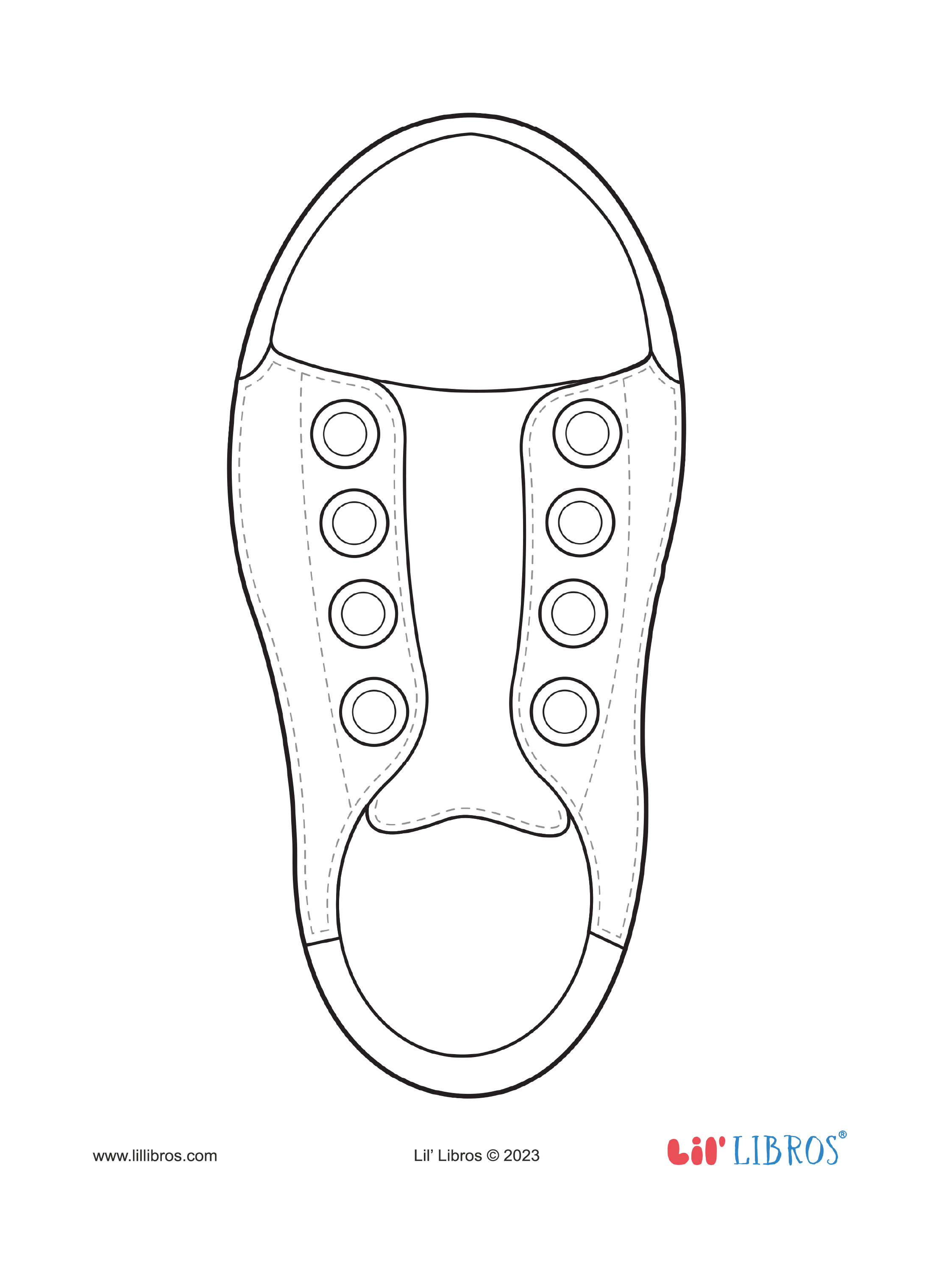 Lace and tie shoe card lil libros learning portal