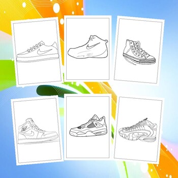 Unleash stylish creativity fashionable sneakers coloring pages for kids