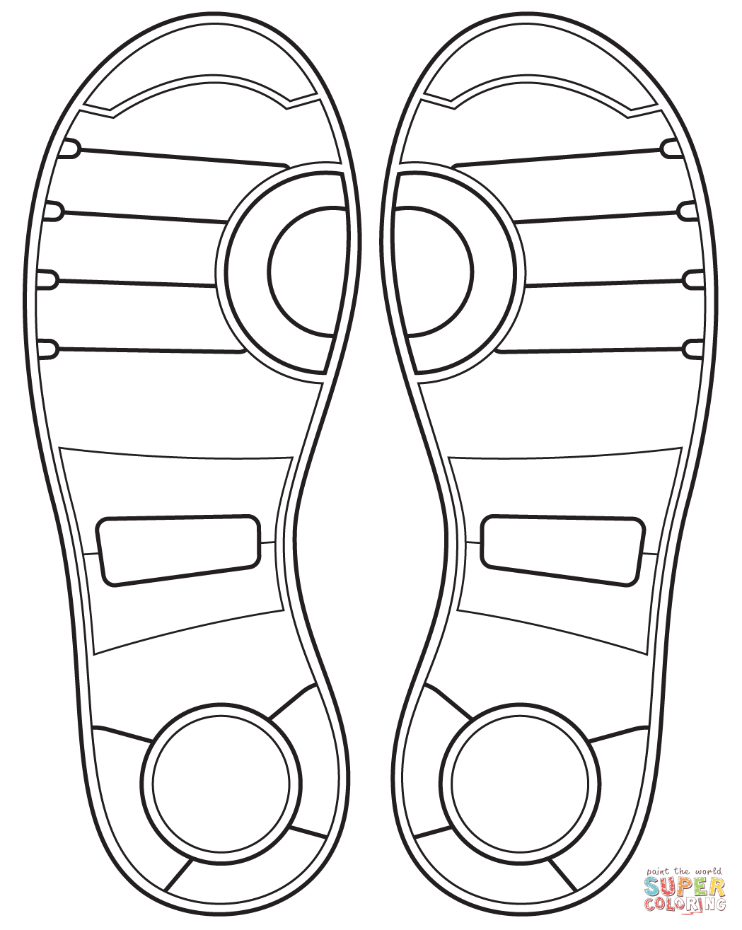 Shoe soles coloring page free printable coloring pages