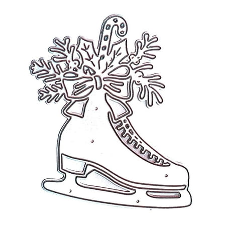 Ustyle rbon steel ice shoe diy scrapbooking die embossing stencil decoration mould template for professional nada