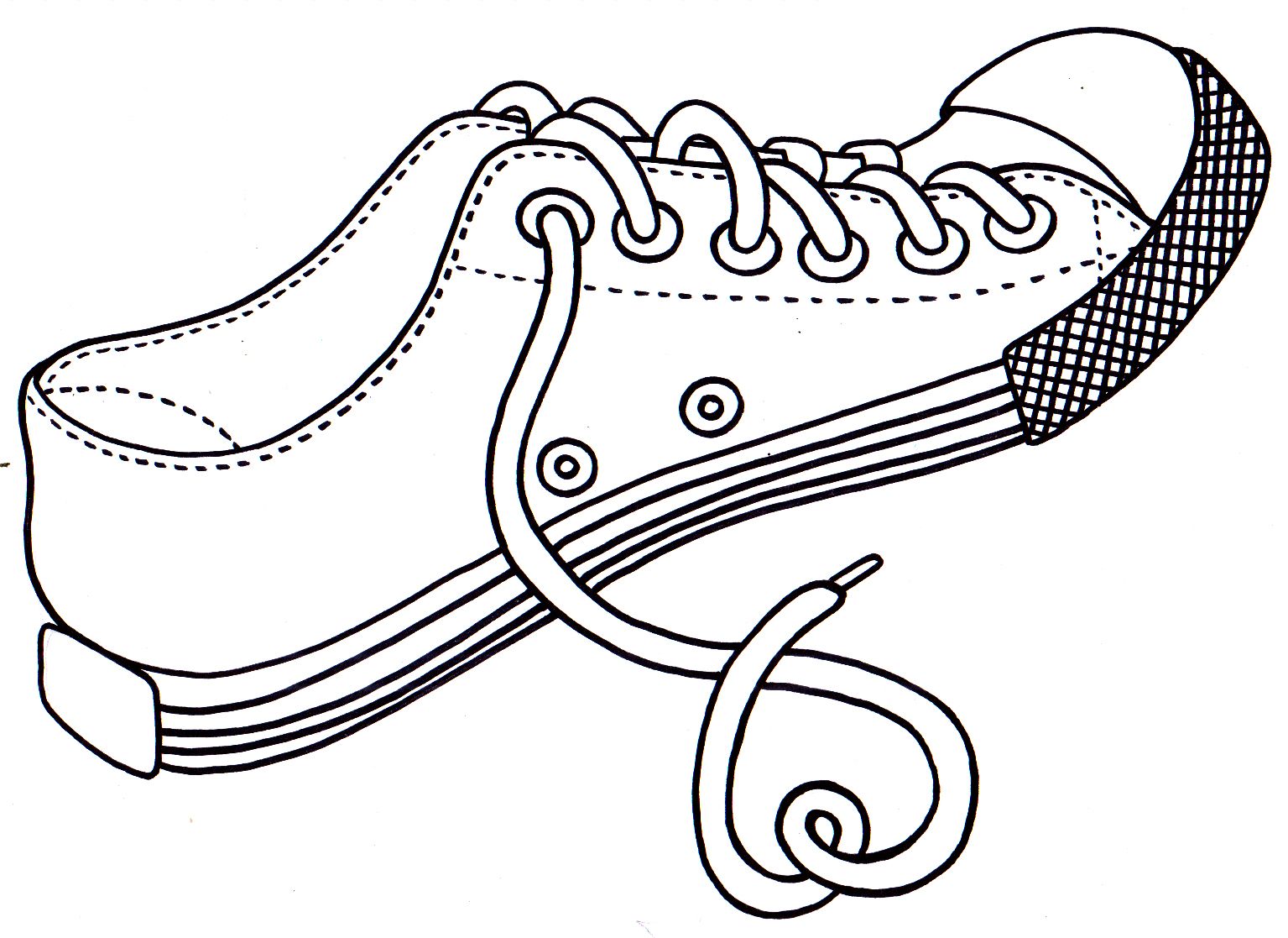 Free shoes coloring pages pdf
