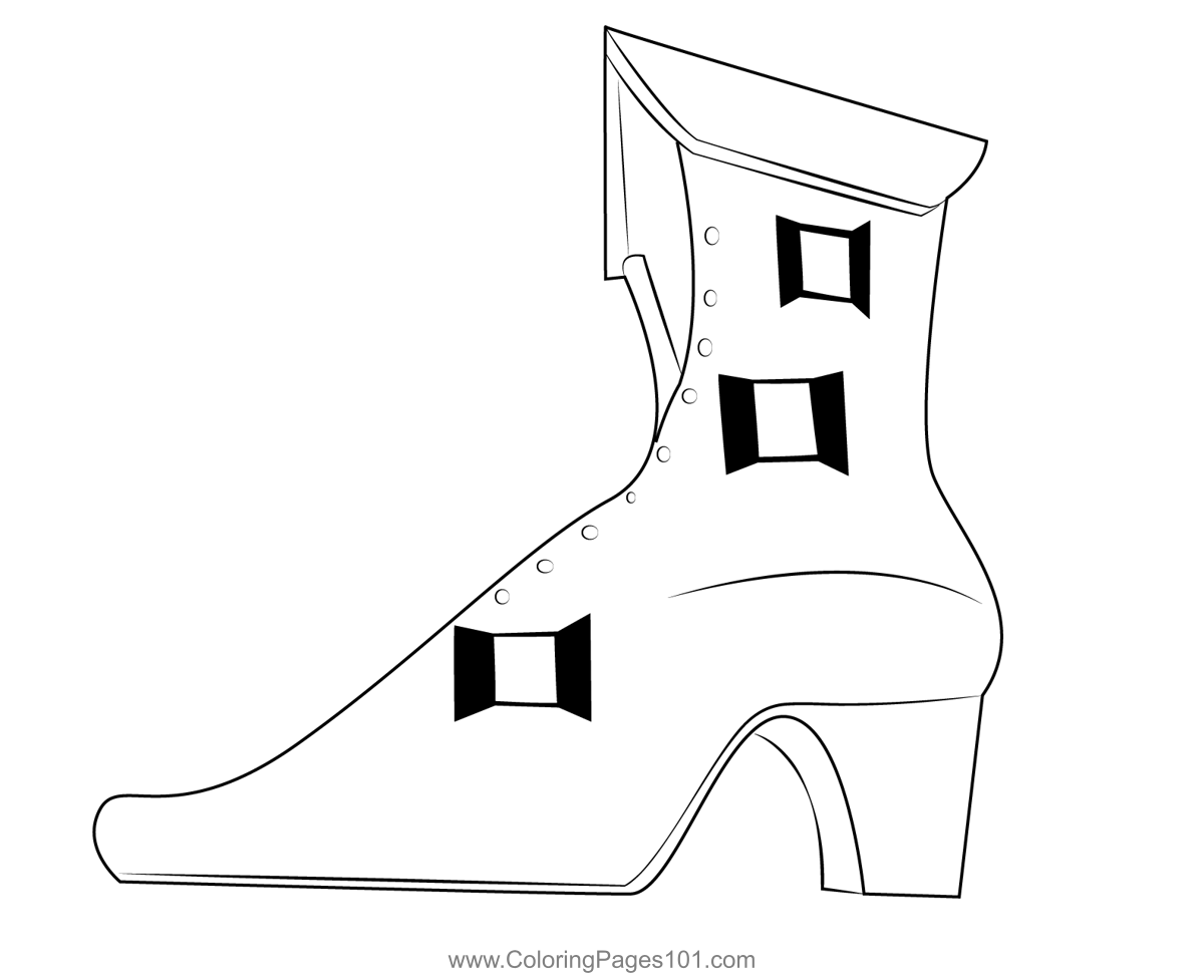 Shoe house coloring page for kids