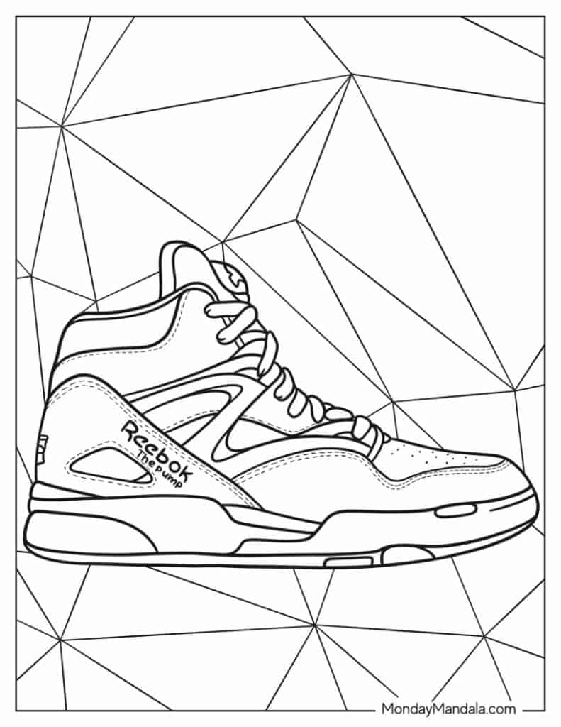 Shoe coloring pages free pdf printables