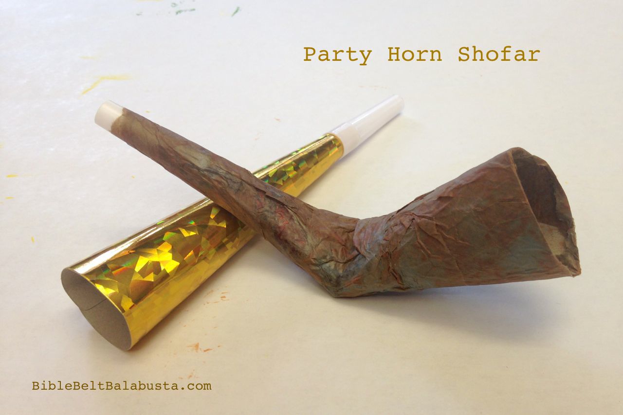 Dollar store shofar craft bible belt balabusta