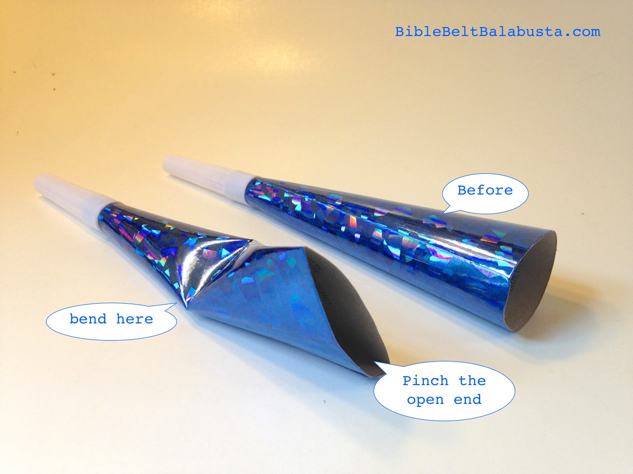 Dollar store shofar craft bible belt balabusta