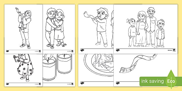 Yom kippur coloring sheets teacher made