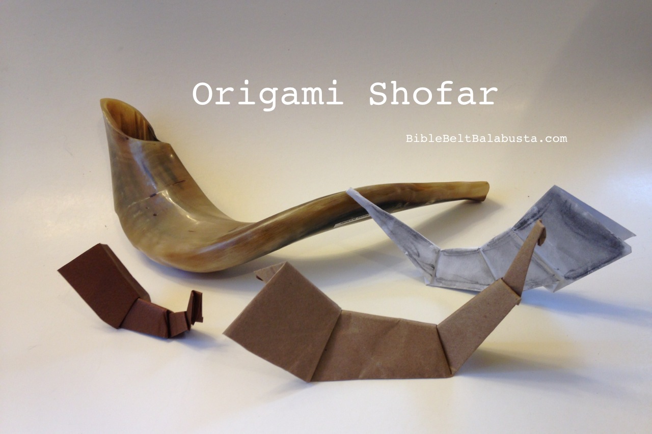 Origami shofar bible belt balabusta