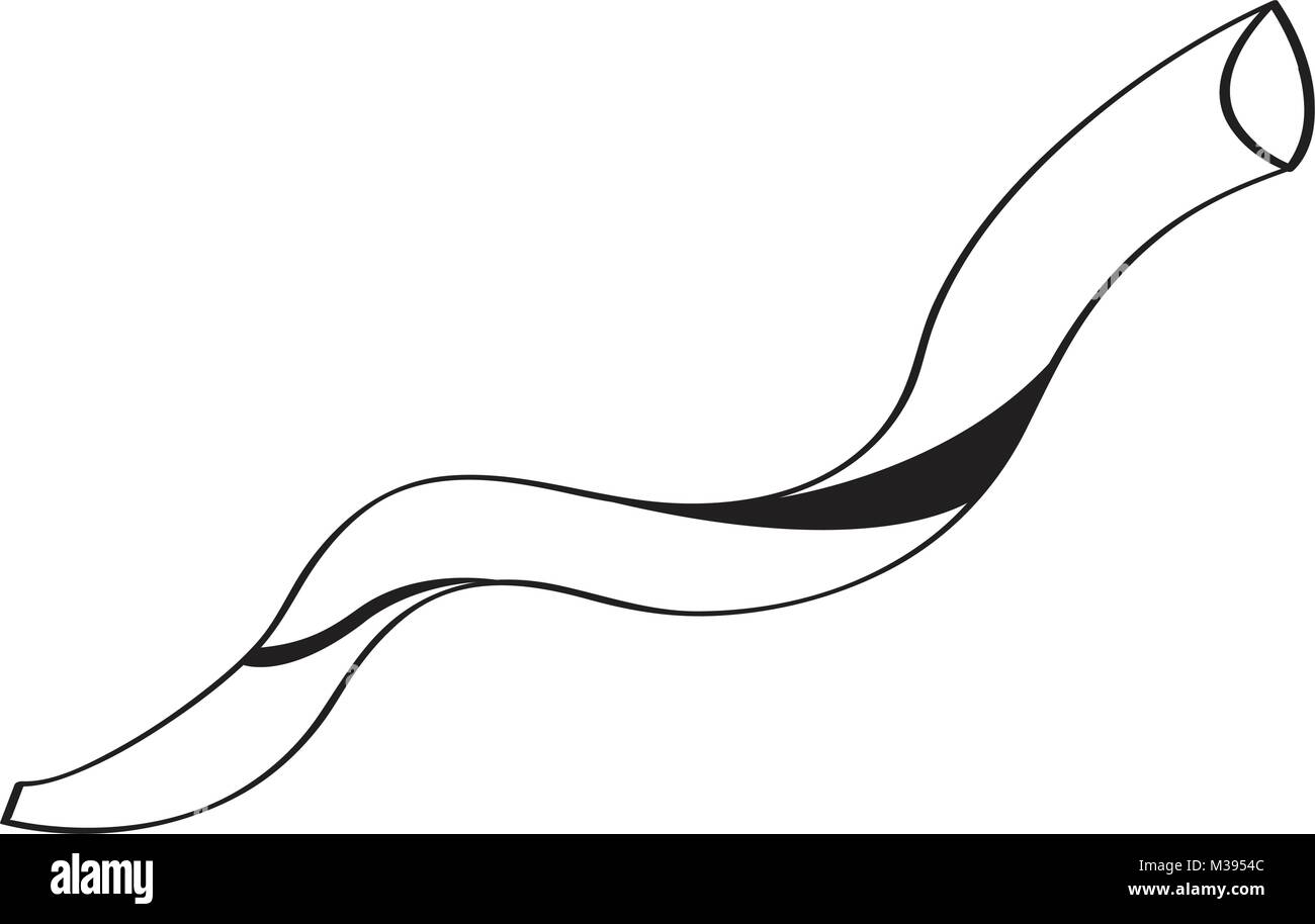 Jewish shofar outline stock vector image art