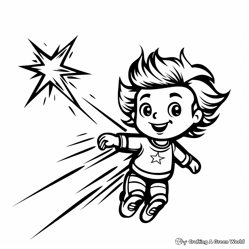 Shooting star coloring pages