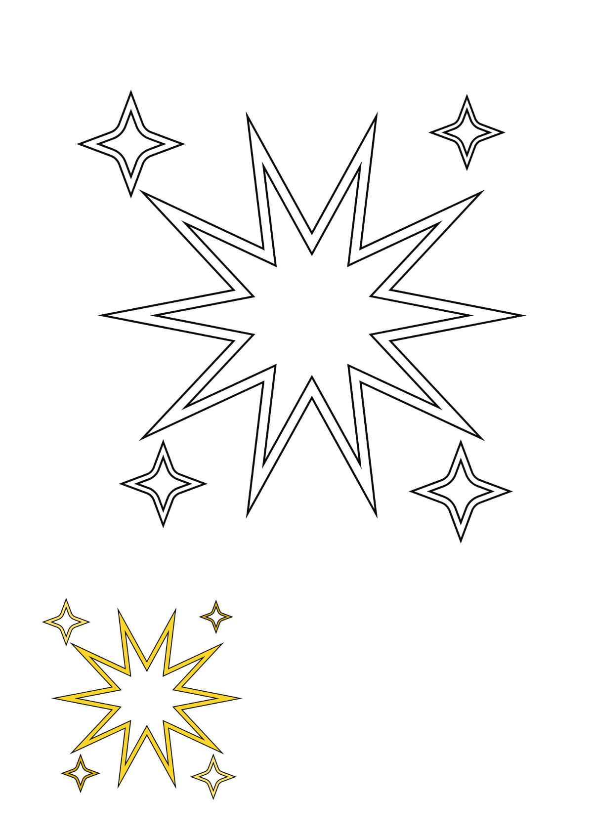 Free sparkle coloring page s examples