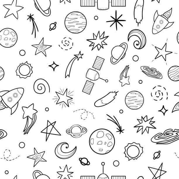 Drawings of shooting stars stock illustrations royalty
