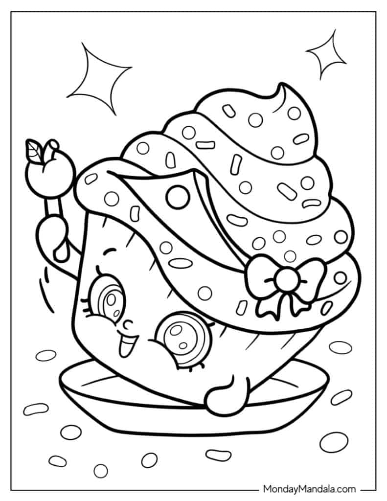 Shopkins coloring pages free pdf printables