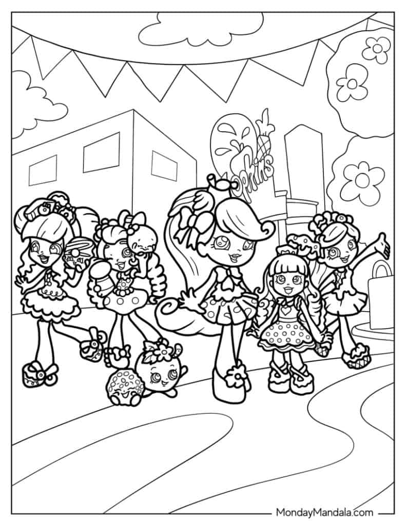 Shopkins coloring pages free pdf printables