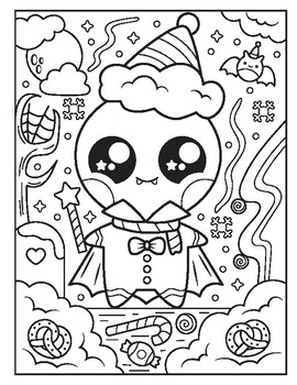 Christmas kawaii kingdom christmas coloring pages holiday craft activity