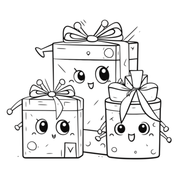 Christmas coloring pages png vector psd and clipart with transparent background for free download